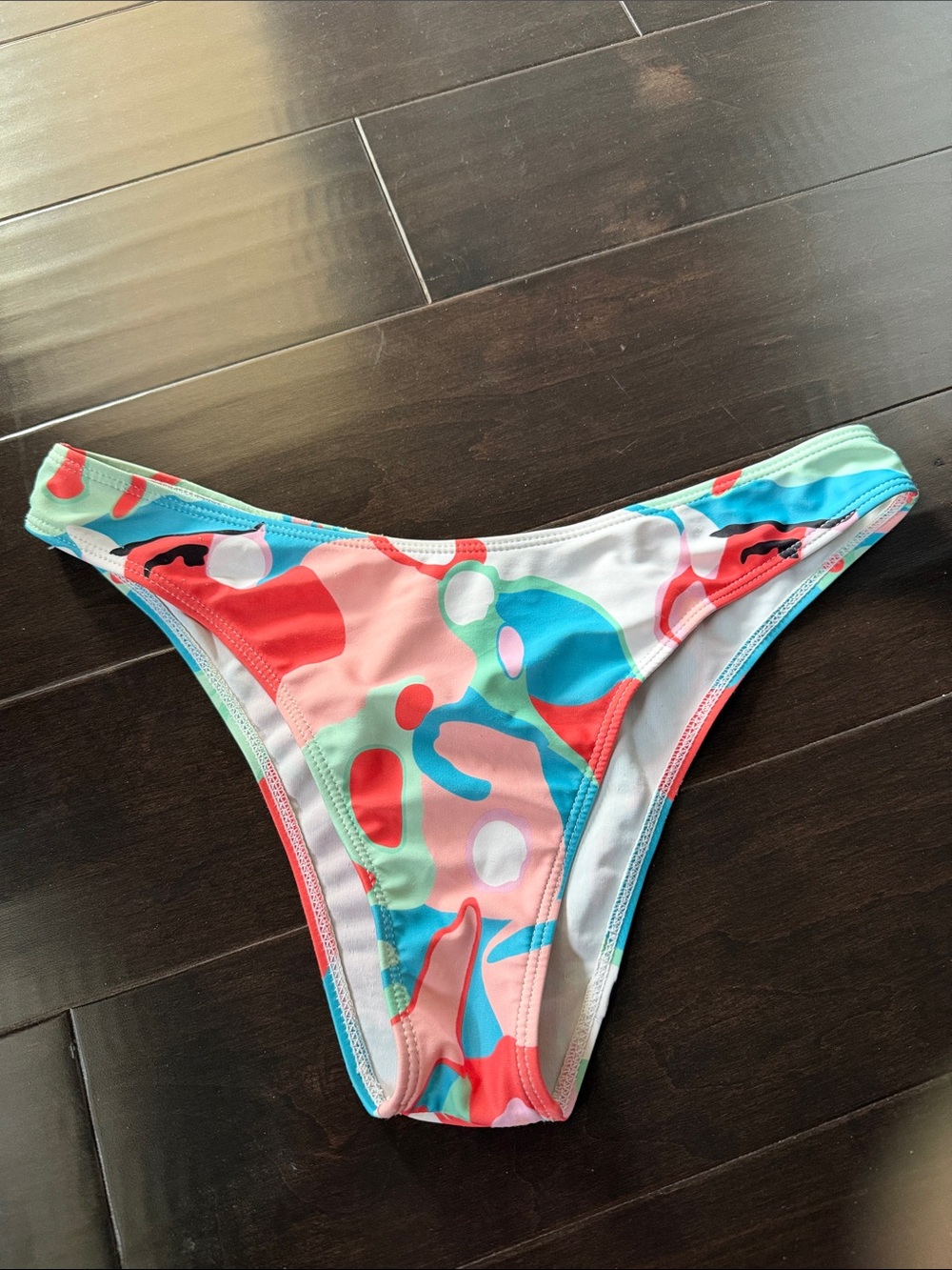 Women's Multicolor Abstract Print Bikini Bottom